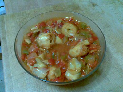 Pisto con alcachofas